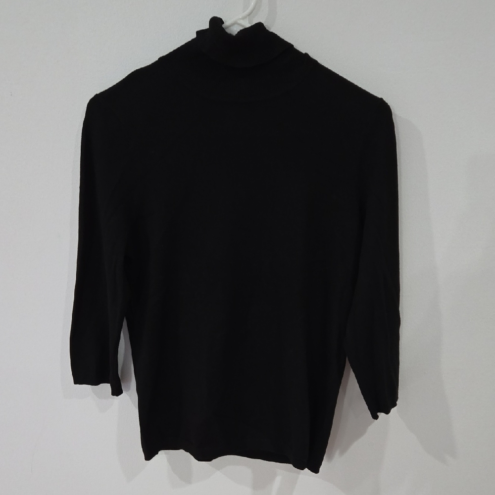 Chico's Sz 0 Womens Black Turtleneck Sweater
